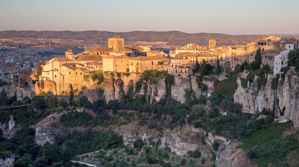Sunrise at Mirador de la Hoz, Cuenca. Driving through the heart of Cuenca town, passing the Cathedral on your right, you continue up the road that your head says 'Are you sure we can do this?' This view opens up. Be aware that people will camp for this view and the gorge will end in your demise if you take a step too far but.... boy is it worth it. August... an ungodly hour but back in time for an early breakfast.