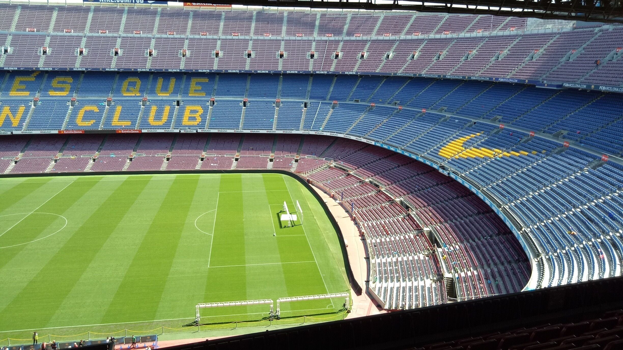 Lors d’une visite du stade mythique du FC Barcelone
