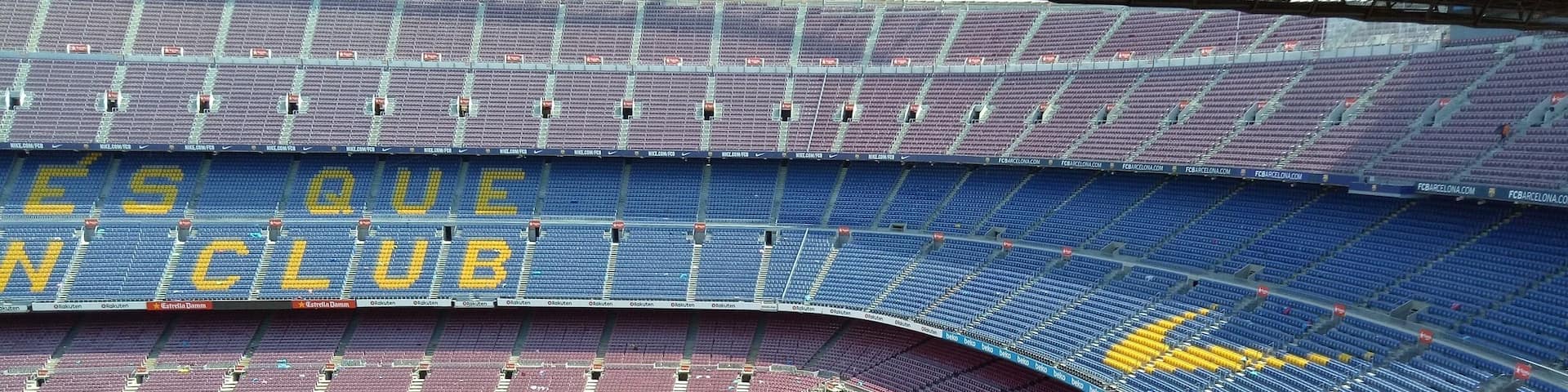 Lors d’une visite du stade mythique du FC Barcelone
