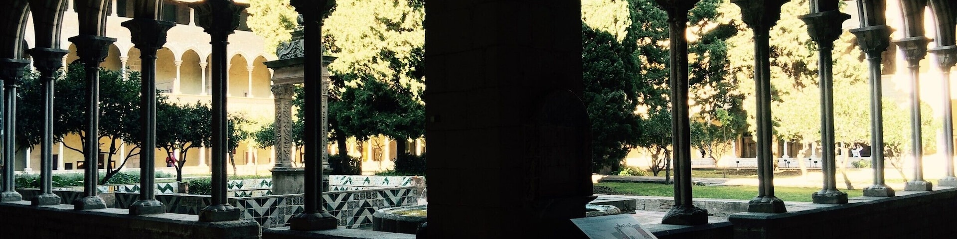 If you seek some peace in a crowded and busy city like Barcelona, this is it. Founded in 1326 (!), this monastery is one of the best examples of Catalan Gothic. 
Perfect for relaxing stroll.