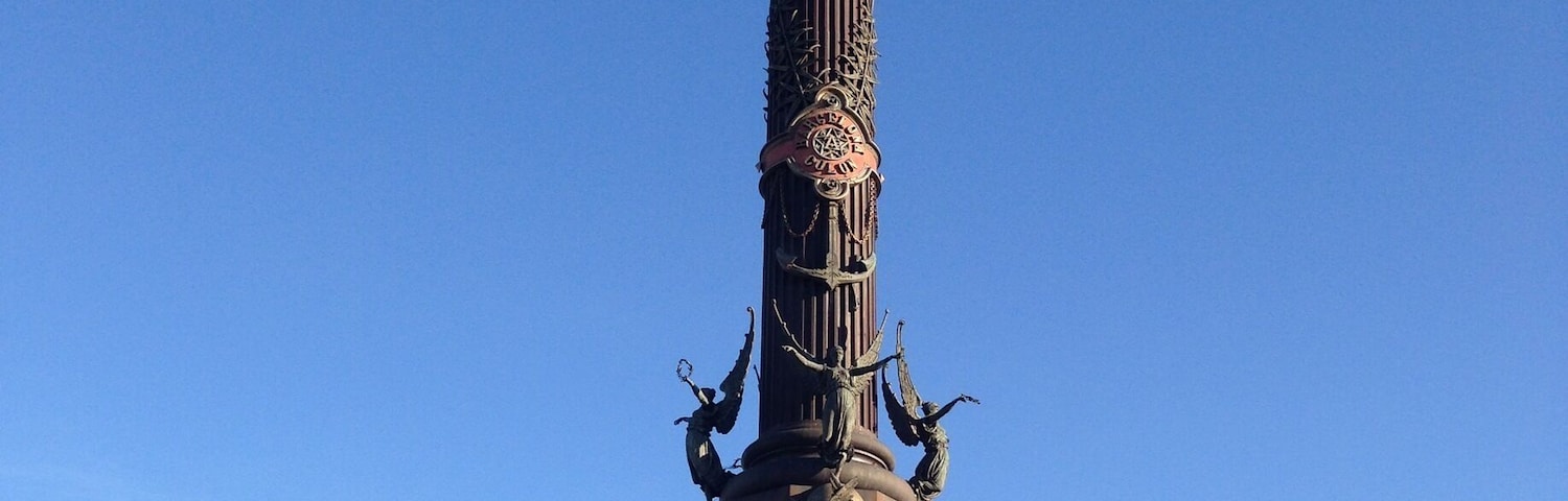 The lift inside the tower will take you up 60 metres above the ground. It was meant to be a tribute to Christopher Columbus. You'll find it at the end of La Rambla, where it's been since 1888.
