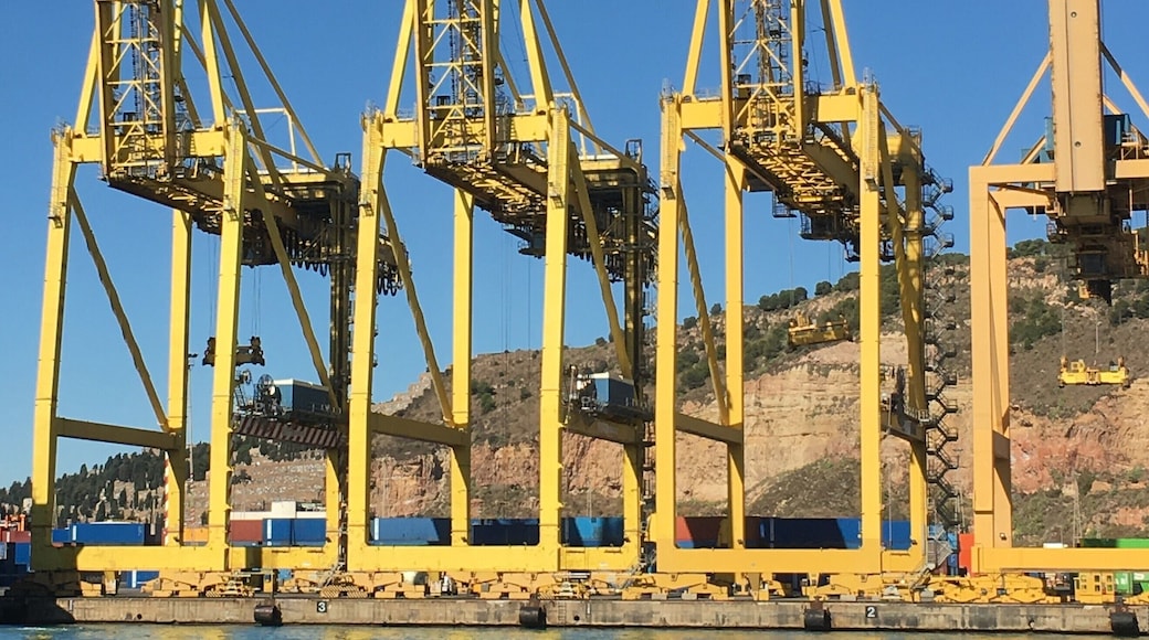 Bright yellow cargo loaders (I assume) taken from a Harbor Cruise in Barcelona.
#lifeatexpediagroup #yellow
