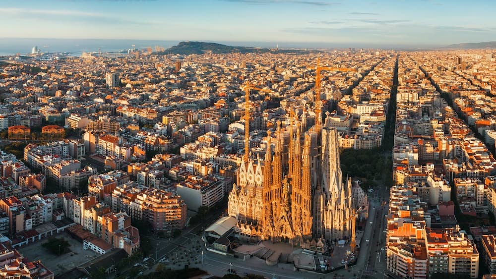 Sagrada Familia aerial view