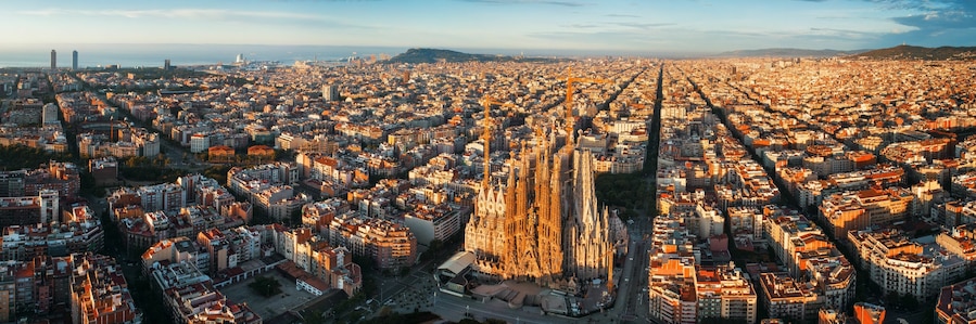 Sagrada Familia aerial view