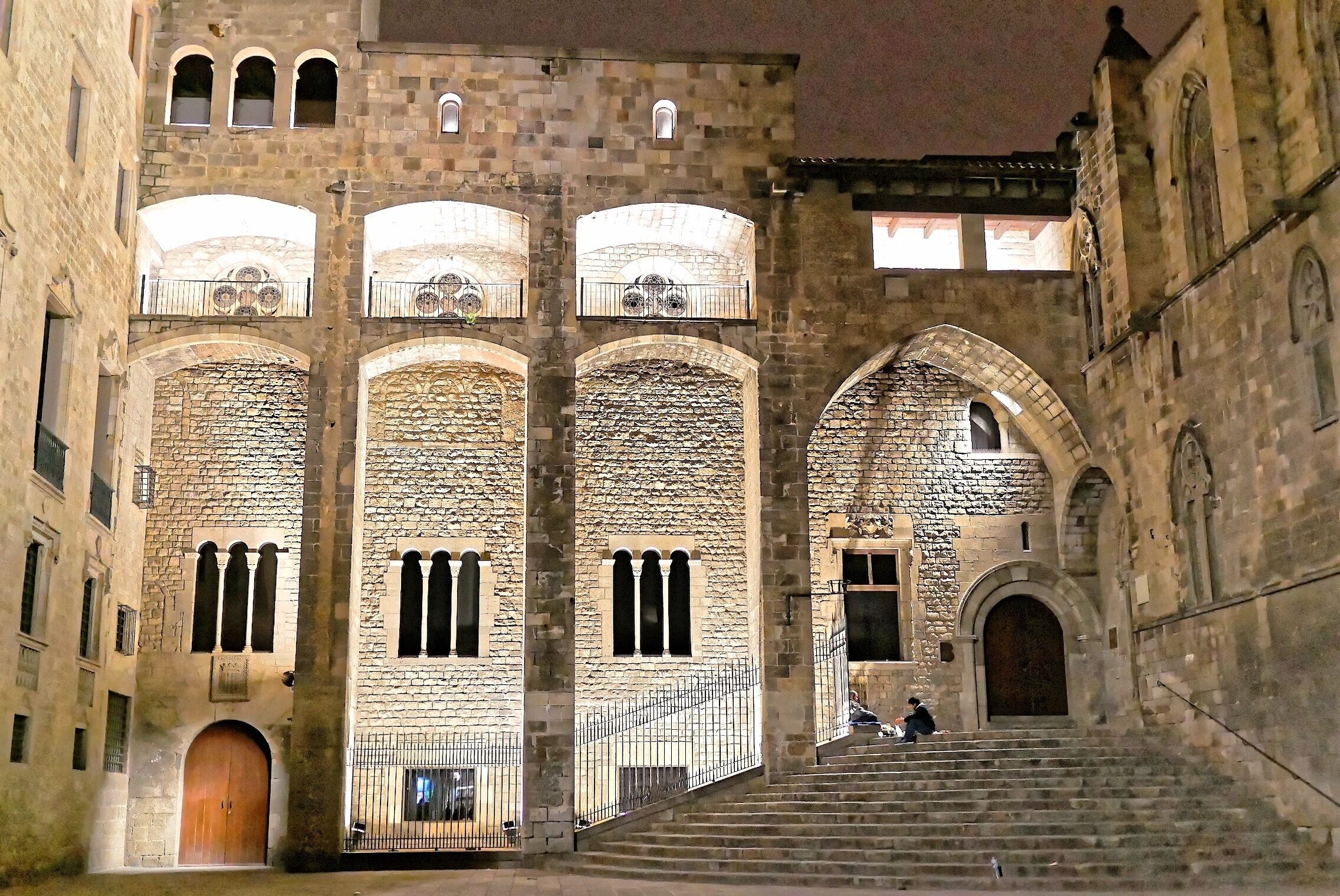 The old castle in the Gothic Quarter at night #castle #architecture #Barcelona #Spain #Catalonia #Cataluña #Europe 