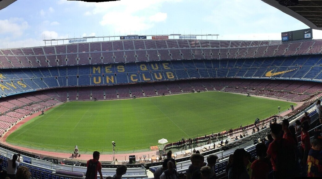 The green pitch at Camp Nou in Barcelona. #LifeAtExpedia