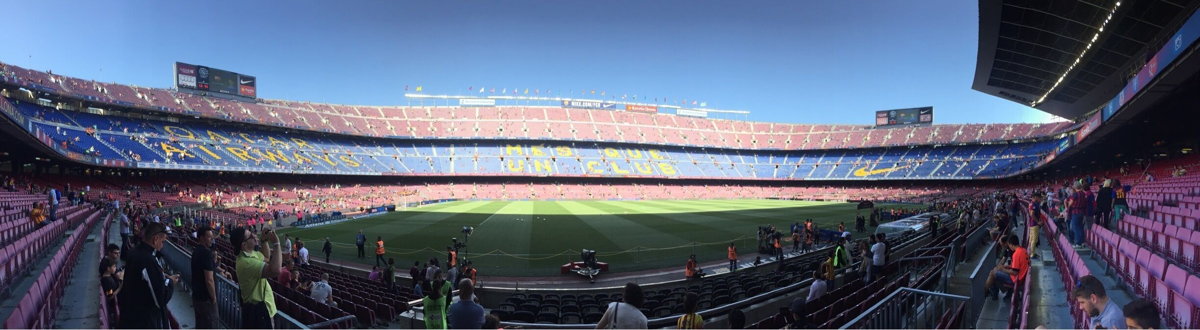 The biggest stadium in Europe and home to the best team in the world, FC Barcelona 