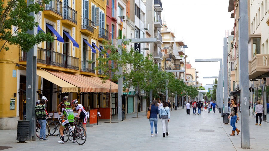 Granollers which includes street scenes as well as a large group of people