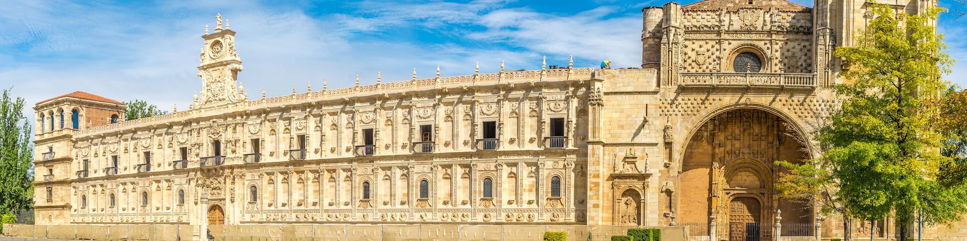 Panoramic view at the San Marcos Convent in Leon - Spain