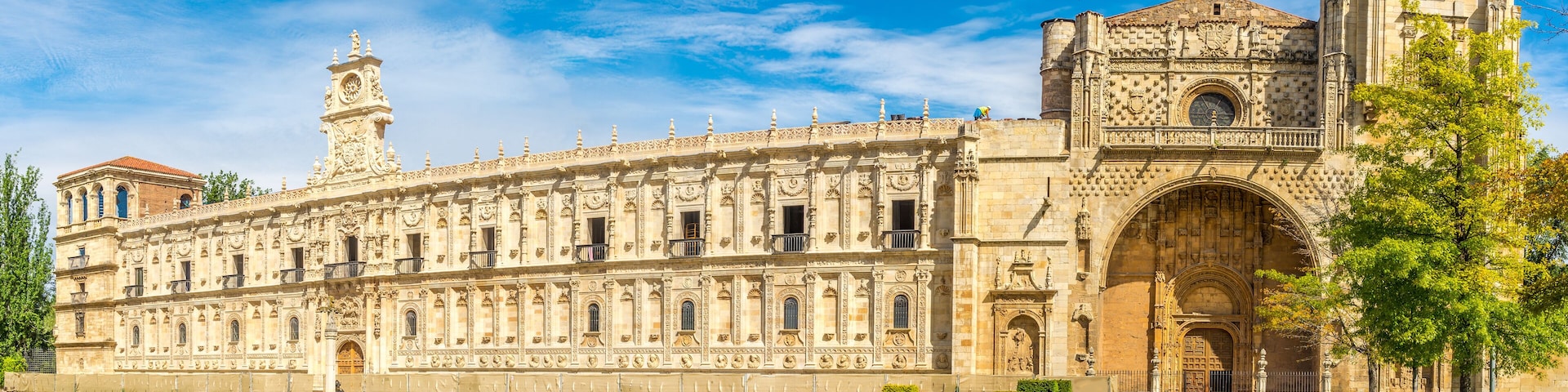 Panoramic view at the San Marcos Convent in Leon - Spain