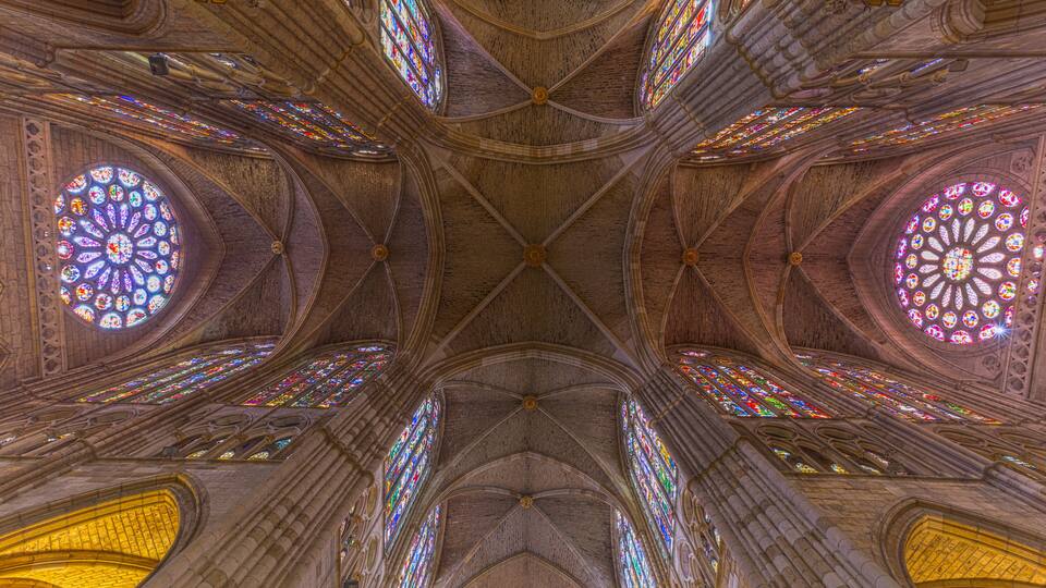 Ceiling of the Cathedral in Leon on the Camino de Santiago