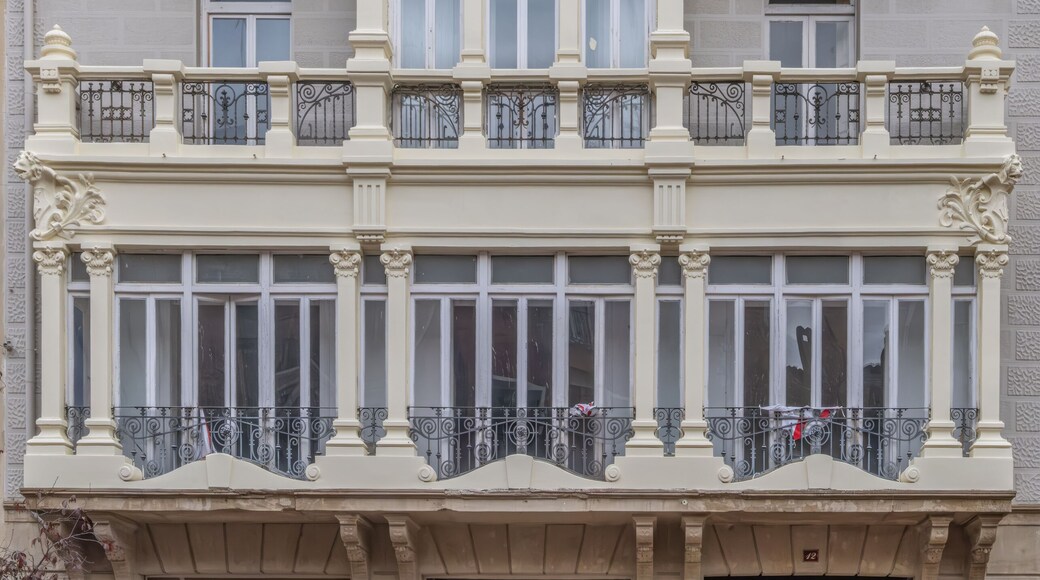 Elegant Historic Building Facade in Logrono, Spain