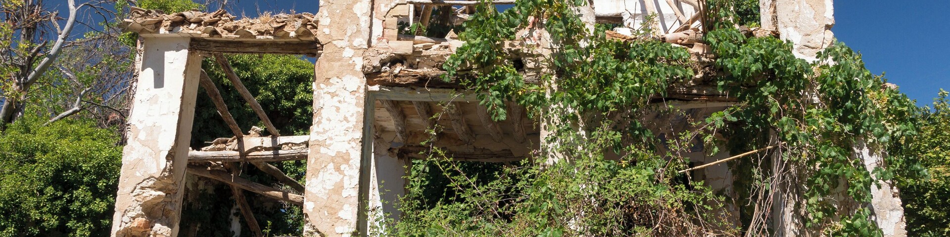 A ruined house, Riofrio, Loja, Andalusia, Spain.