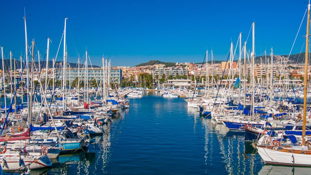 Mediterranean marina of Mataro, Catalonia; Shutterstock ID 346319822