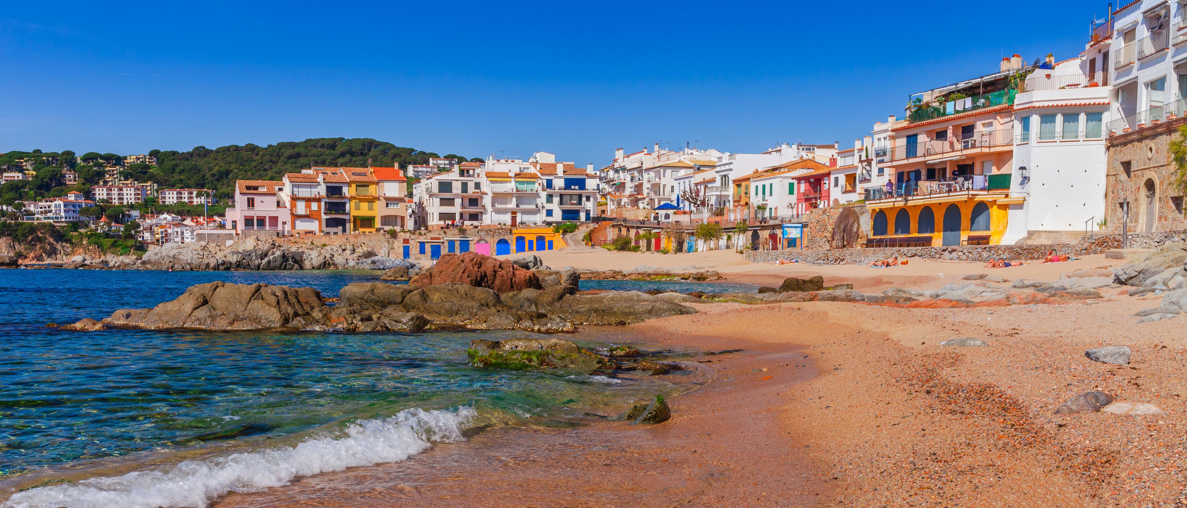 Calella de Palafrugell old town and beach, Catalonia, Spain, Europe