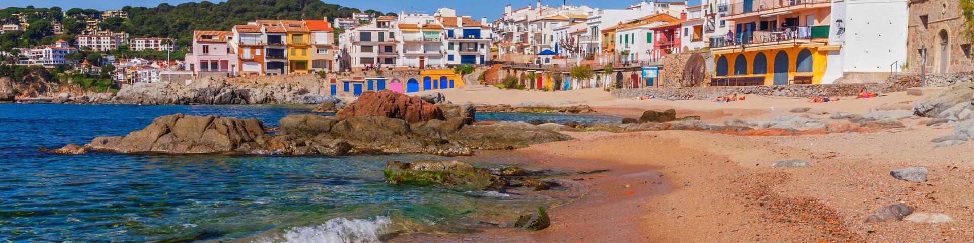 Calella de Palafrugell old town and beach, Catalonia, Spain, Europe
