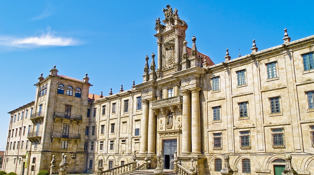 Santiago de Compostela, historic city, legend of pilgrims, Pontevedra, Spain.