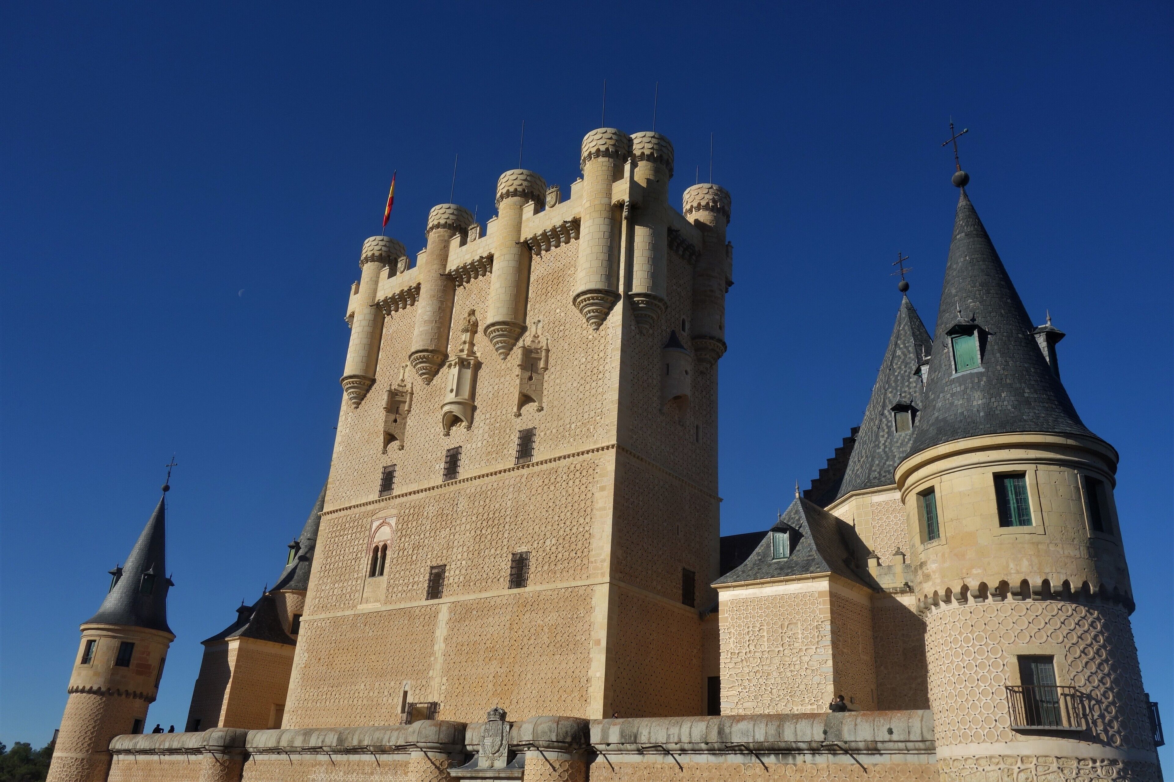 Originally a fortress, the Alcázar has also been a royal palace and the site of Philip II's wedding to his fourth wife, Anne of Austria. The oldest foundations on the site have been identified as Roman (and it’s the site where the aqueduct ends). Documents indicate that a fortress existed on this site by the early 12th  century, known as the Alcázar, an Arabic word for a royal residence.