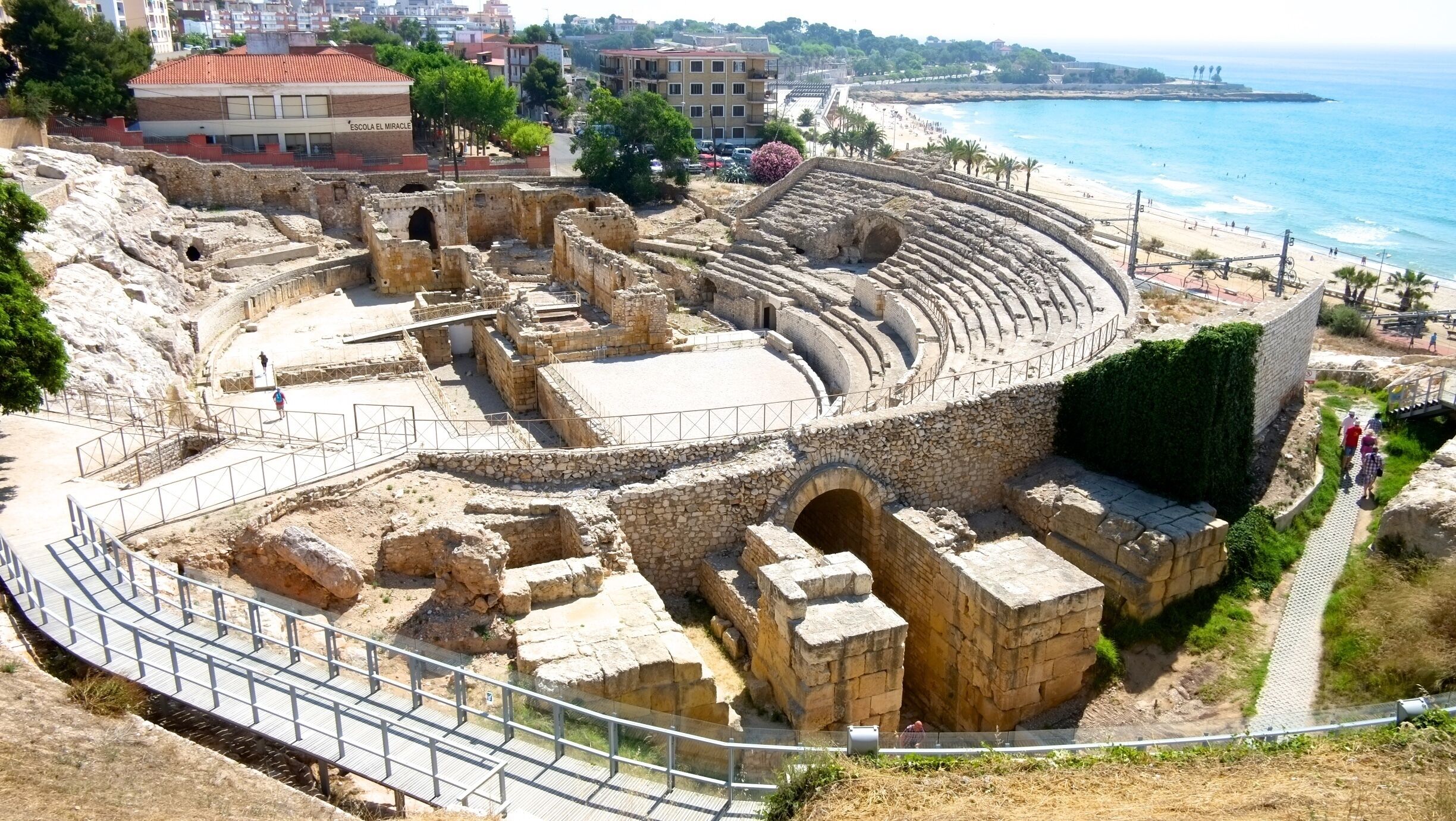 Tarragona Amphitheatre is an amphitheatre from the Roman city of Tarraco, now Tarragona, in the Catalonia region of north-east Spain. It was built in the 2nd century AD, sited close to the forum of this provincial capital.