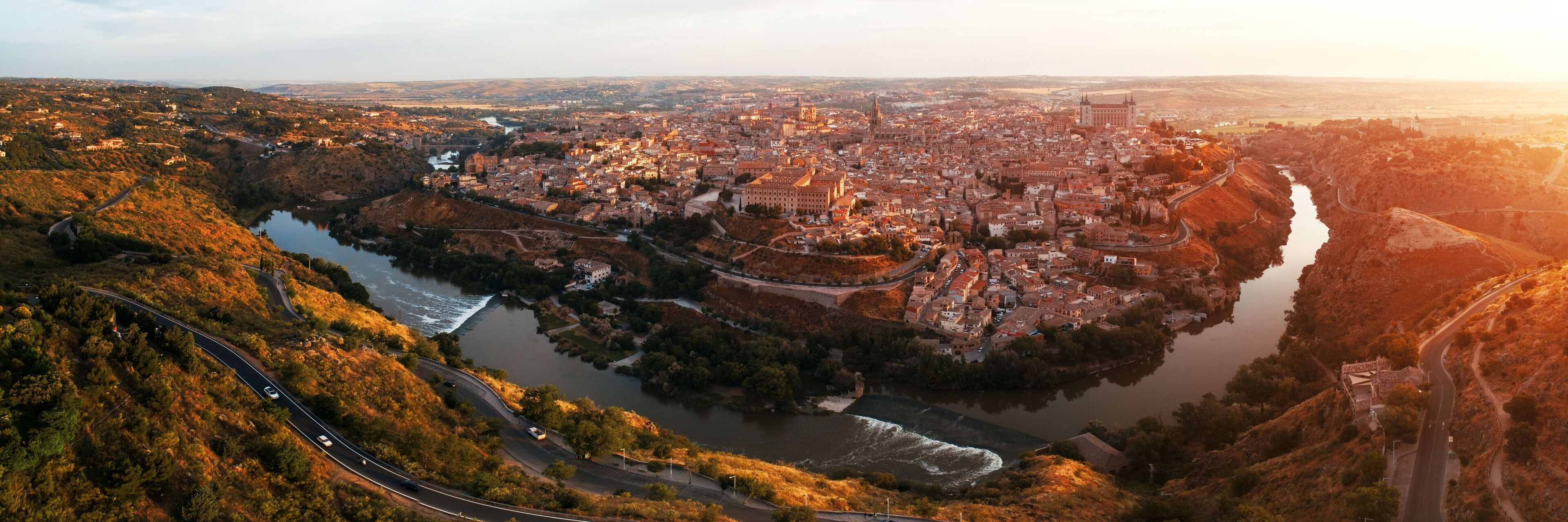 Toledo skyline panorama aerial view