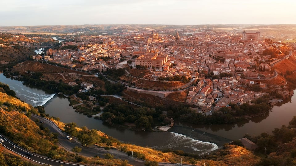 Toledo skyline panorama aerial view
