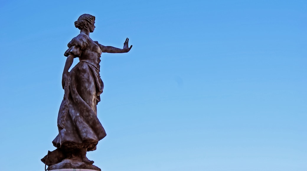 Estatua de Juana Galán, La Galana, Valdepeñas, provincia de Ciudad Real, Castilla-La Mancha, España.