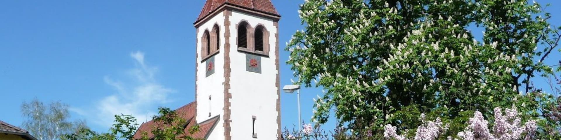 Turm der protestantischen Pfarrkirche in Eppstein