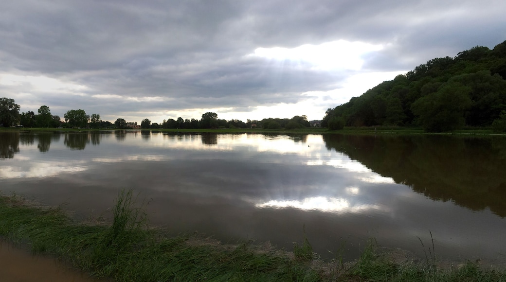 Hochwasser der Moosach in Freising im Juni 2013