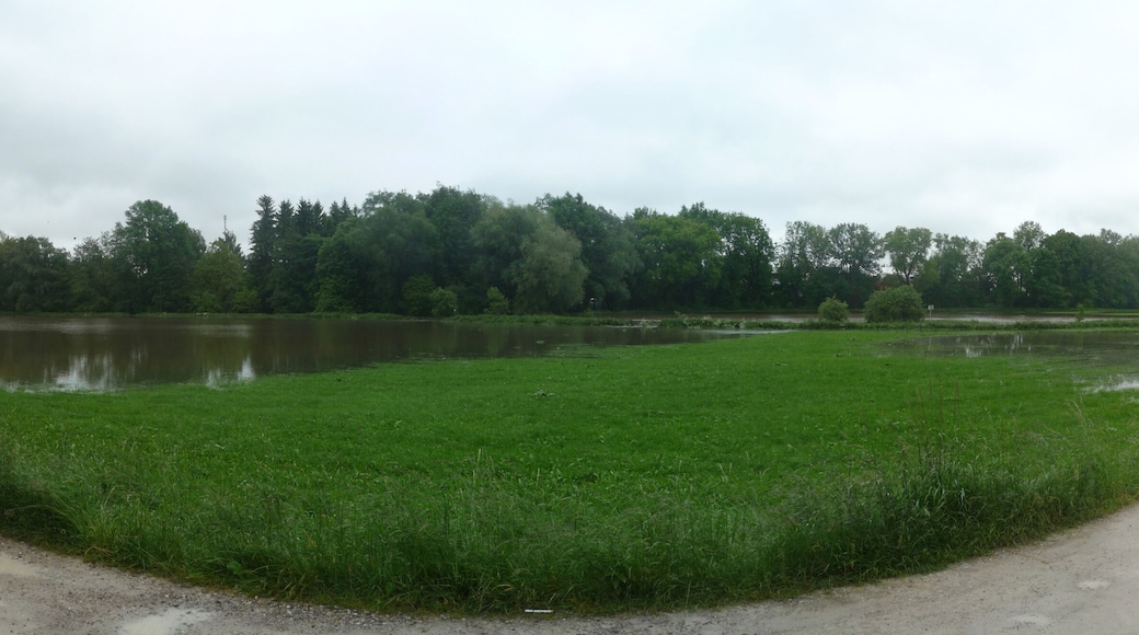 Hochwasser der Moosach in Freising im Juni 2013