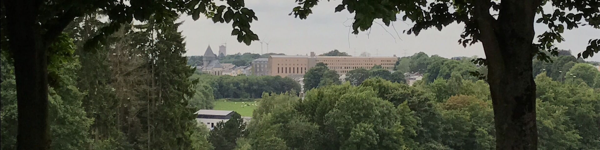 A peak of Bastogne from the War Museum.
