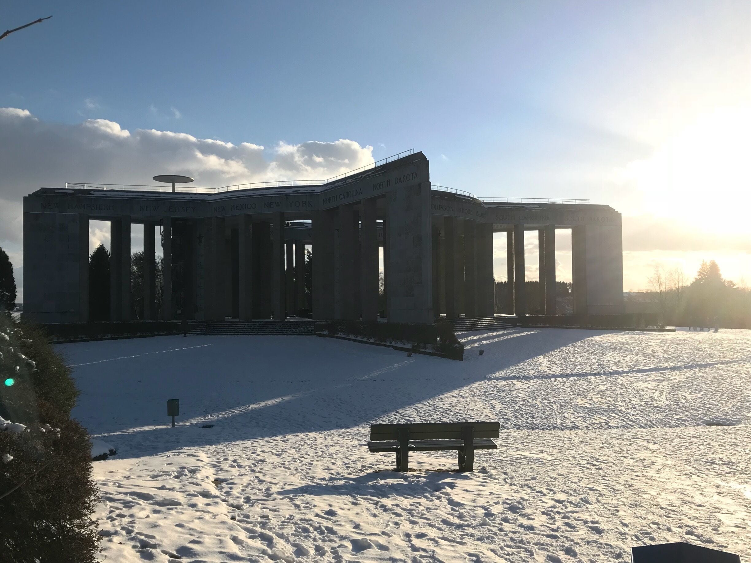 The Mardasson Memorial is a monument honoring the memory of American soldiers wounded or killed during World War II's Battle of the Bulge. It is located near Bastogne in the Luxembourg province of Belgium. Its name comes from a little pond (in french "une petite mare") located below his hill. The name of this place is "Asson" and "la mare d'Asson" became "the Mardasson".

Bastogne - Belgium 🇧🇪
