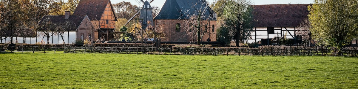 Village center of Bokrijk, Genk, Belgium.