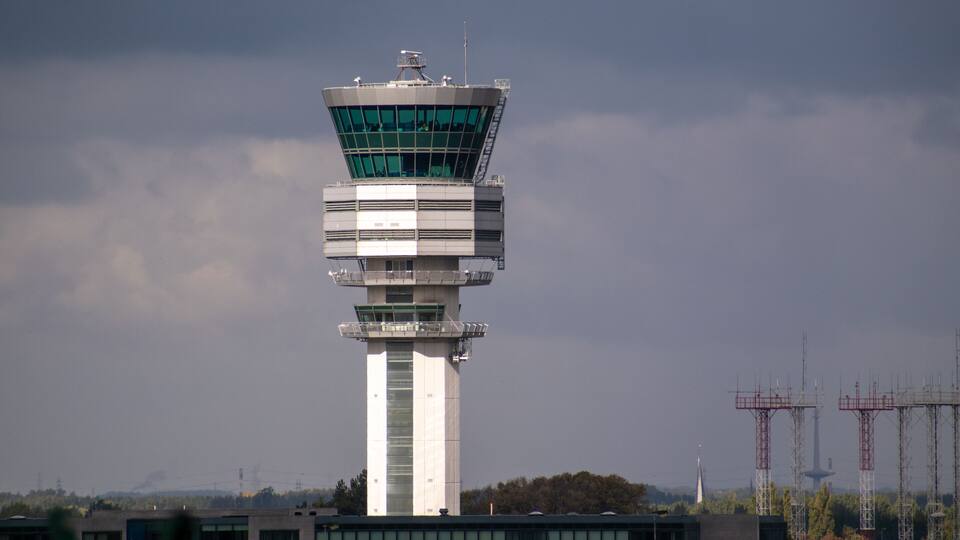 Control tower at Brussels Zaventem Airport, belgium