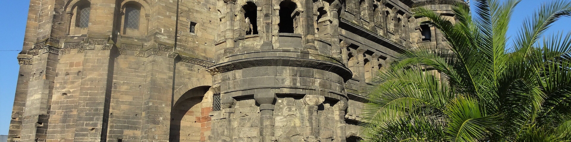 Trier, founded in 16 B.C. as “Augusta Treverorum”, is often referred to as the “Rome of the North”. The city has nine World Heritage sites and they are all of Roman origin. One of them is the “Porta Nigra” or Black Gate (A.D. 170), the only one of the original four city gates still standing. The sandstone structure survived only because it later became a church. There’s not much to see inside today, but you can climb up into the complex and get some nice views of the city.
Trier is a good starting point for a trip through the Moselle valley. #History