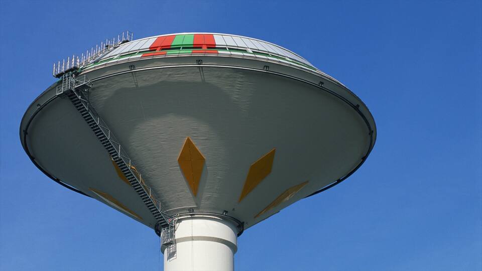 Leverkusen som viser moderne arkitektur