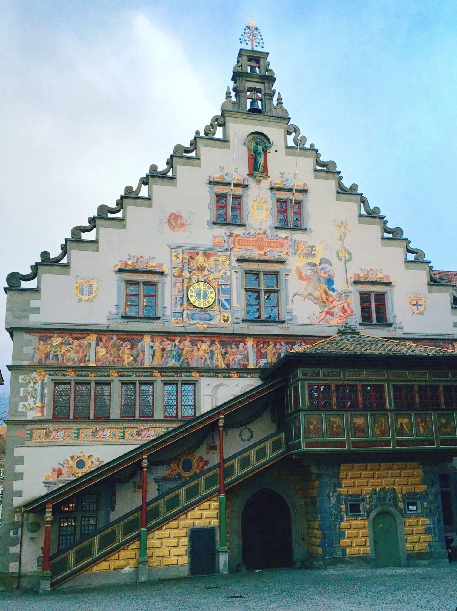 Historic town hall (built in 1422) in Lindau, at Lake Constance
