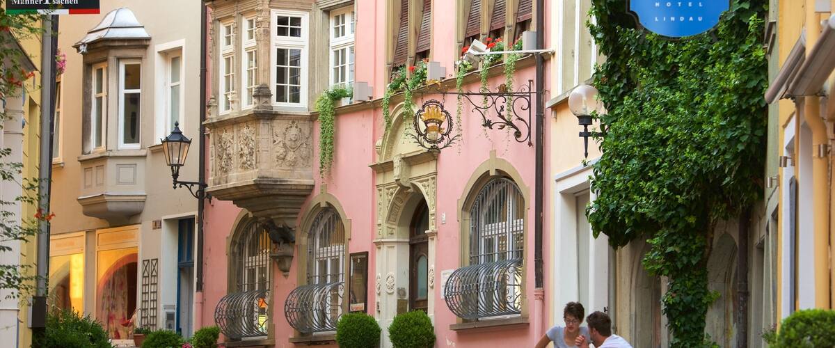 Lindau featuring outdoor eating as well as a couple