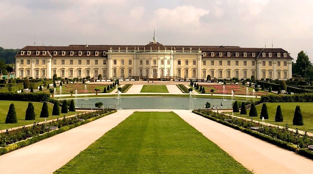 Ludwigsburg Palace, known natively as Residenzschloss Ludwigsburg, and as the "Versailles of Swabia," is a 452-room Baroque, Rococo, Neoclassical, and Empire palace on a 32 hectares estate containing an unattached lustschloss located in Ludwigsburg, Germany. The Residential Palace is one of the largest in Germany, and the only one from the Baroque period to not endure any damage during the Second World War.
Construction on the main palace began in 1704 by order of Duke Eberhard Louis and lasted until 1733 under architects Philipp Joseph Jenisch, Johann Friedrich Nette, Donato Giuseppe Frisoni, Philippe de La Guêpière, and later Nikolaus Friedrich von Thouret, who modified parts of the palace complex for King Frederick I of Württemberg.