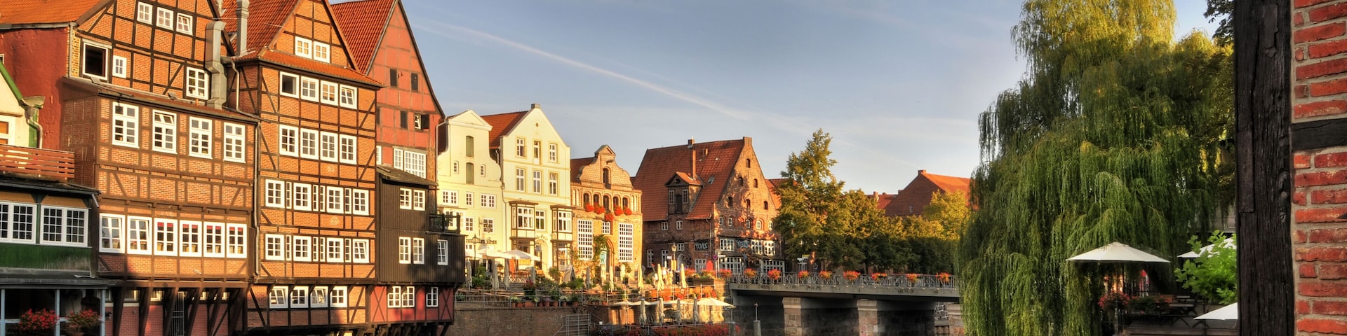 alter hafen lüneburg am morgen