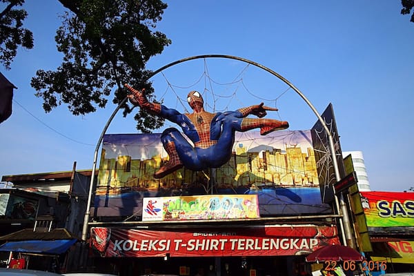 Cihampelas Street often referred as Jean Street is lined with stores selling a range of clothes and jeans.