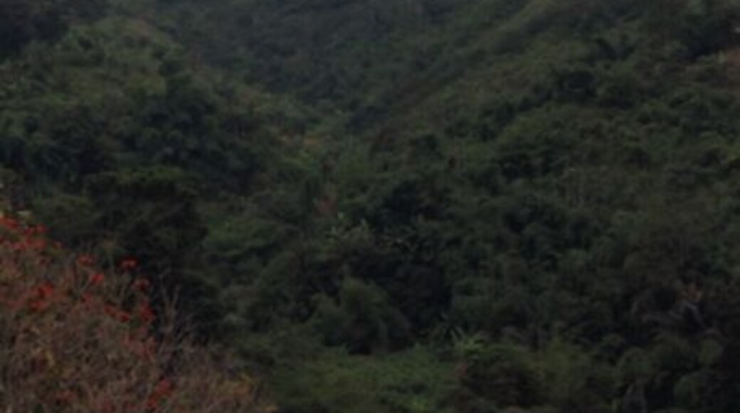 The hotel is right above the valley. The view oversees the green, lush valley below. Very captivating!