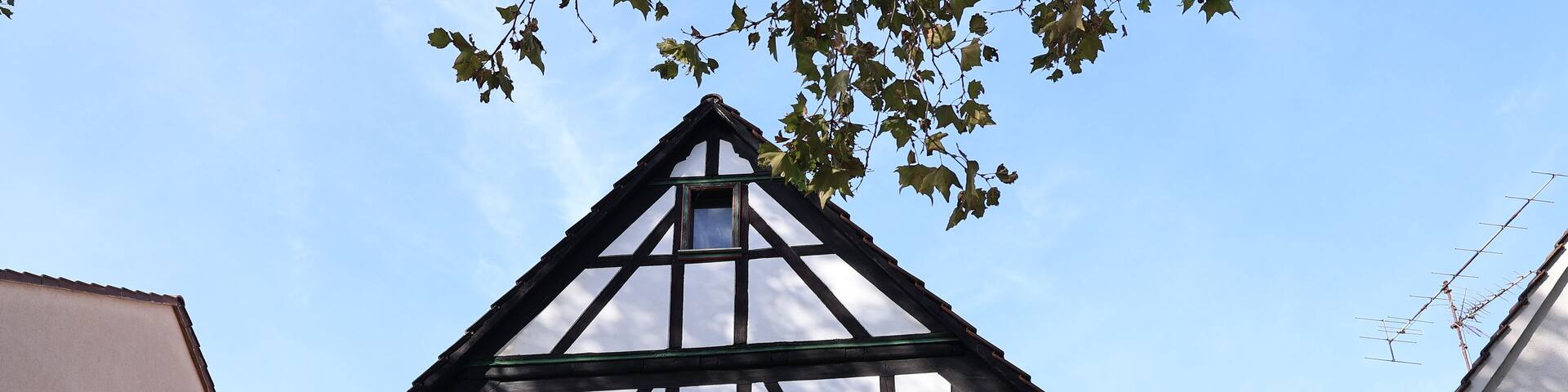 Altes Fachwerkhaus im Zentrum der Stadt Viernheim in Hessen