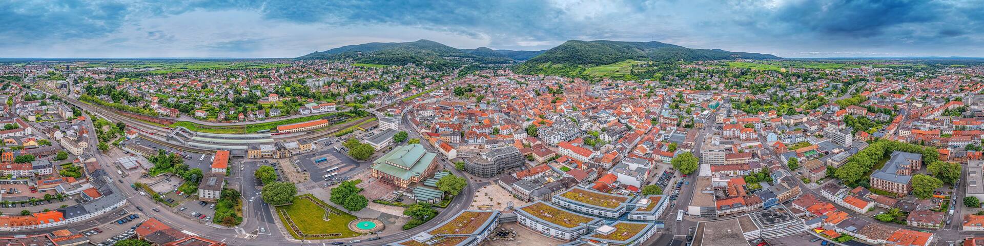 Neustadt an der Weinstraße, Germany, Rhineland-Platinate, 360° Airpano