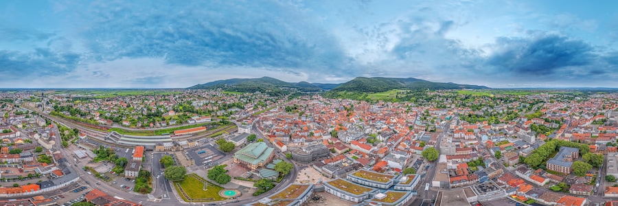 Neustadt an der Weinstraße, Germany, Rhineland-Platinate, 360° Airpano
