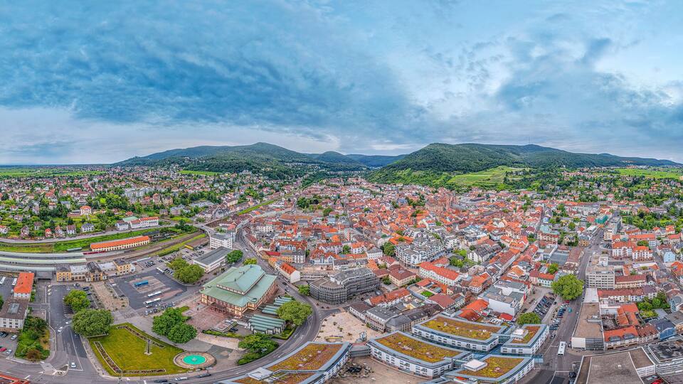 Neustadt an der Weinstraße, Germany, Rhineland-Platinate, 360° Airpano