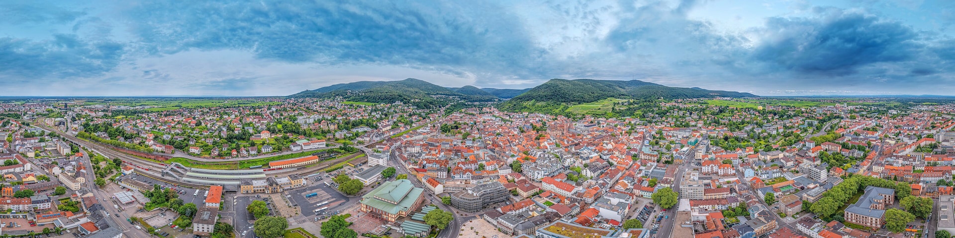 Neustadt an der Weinstraße, Germany, Rhineland-Platinate, 360° Airpano