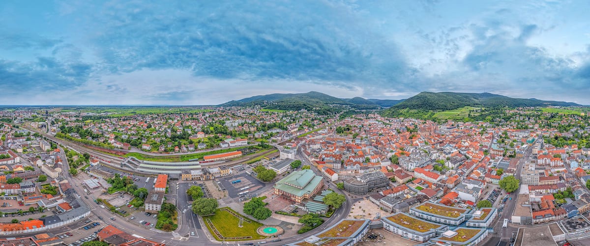 Neustadt an der Weinstraße, Germany, Rhineland-Platinate, 360° Airpano