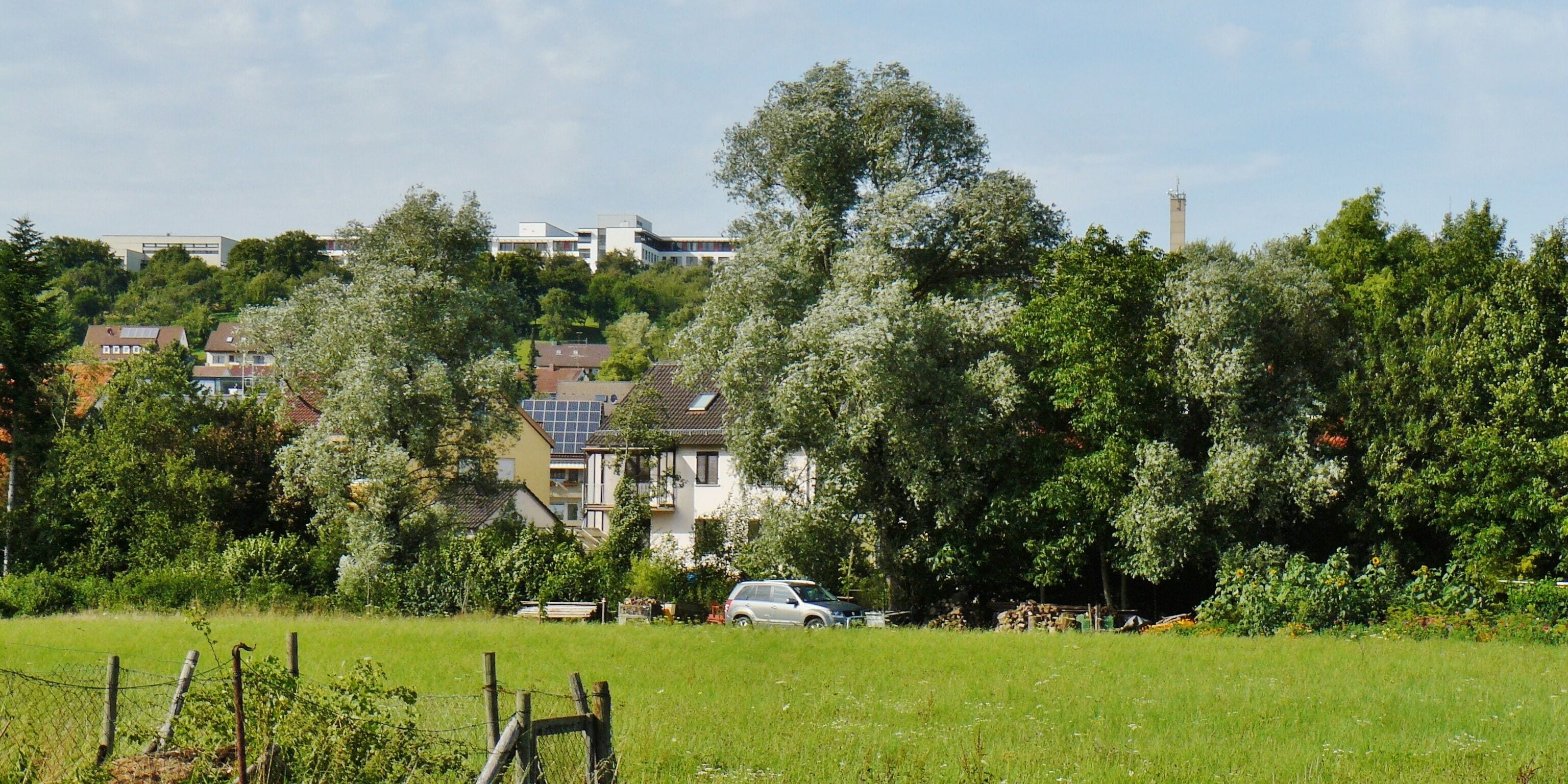 Blick zur Klinik Nürtingen