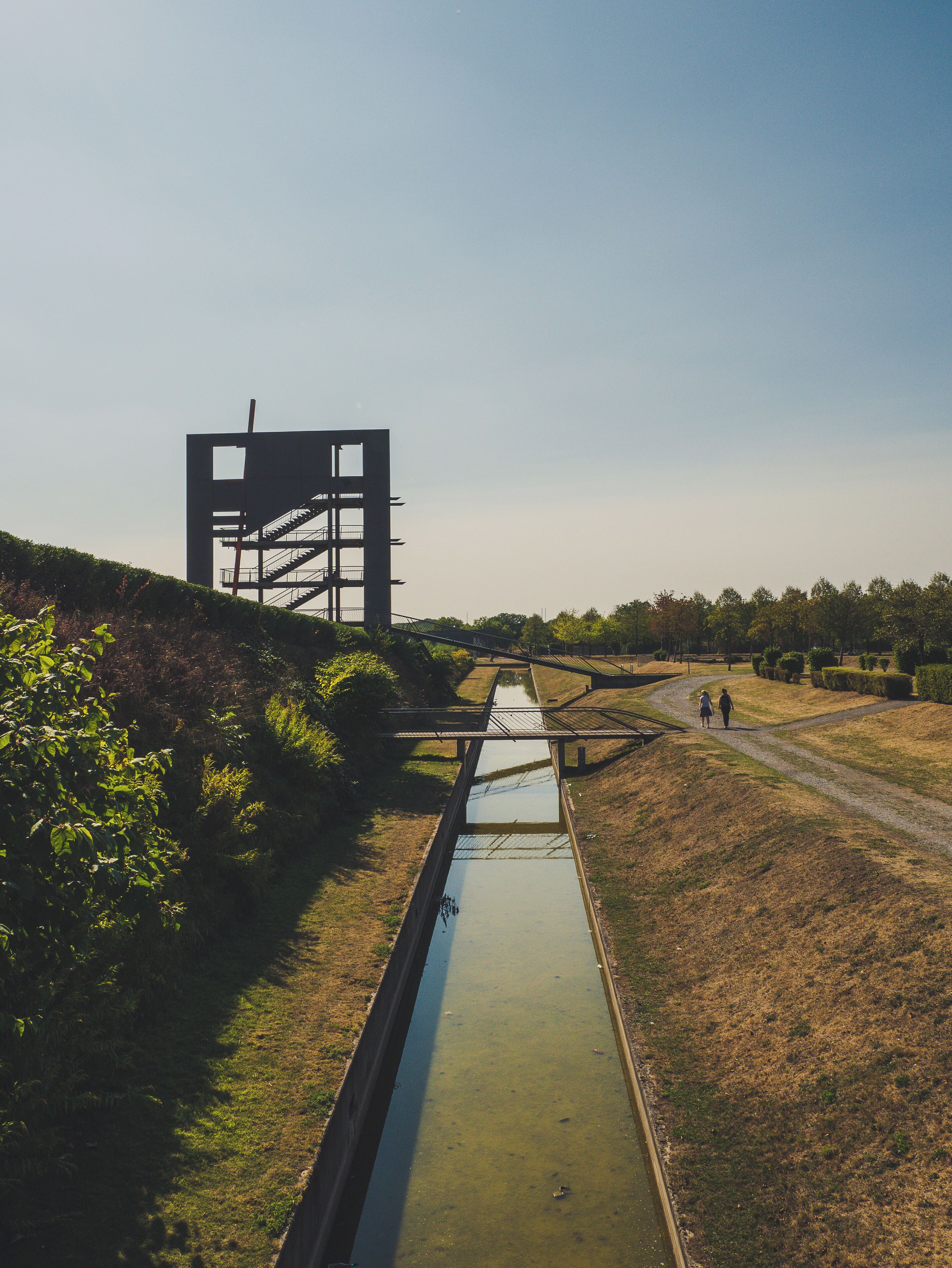 Olga Park Oberhausen on a bright summer day. 