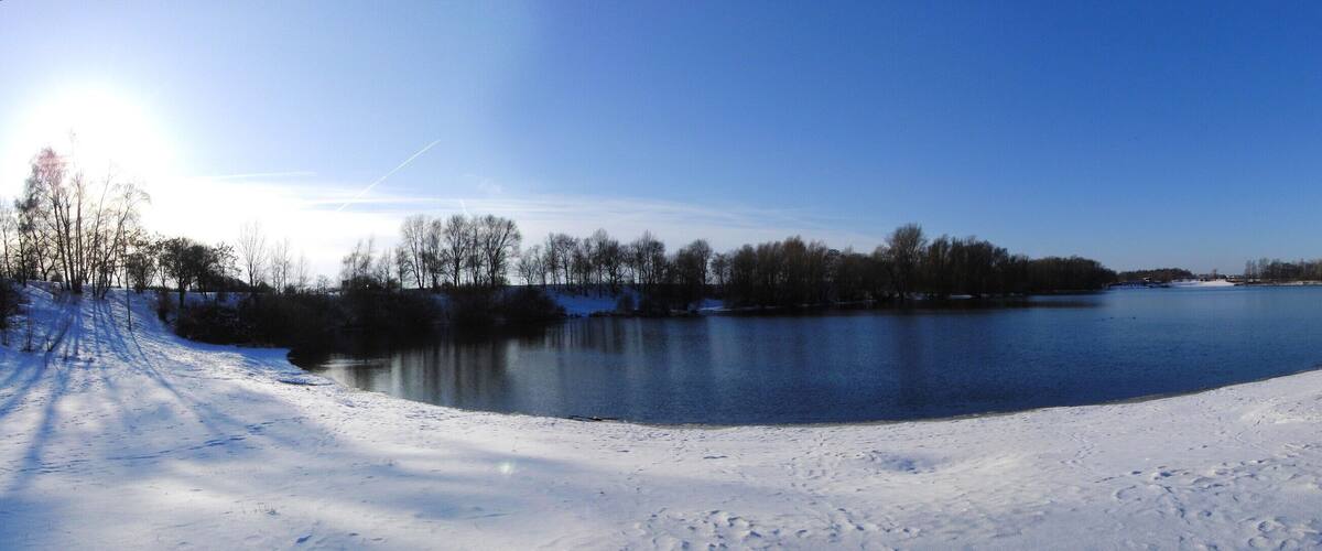 Lake called Eixer See near Peine, Lower Saxony, Germany